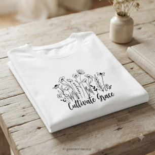 Boho Blommig – Inspirerande Kristet Gåva för Kvinn T Shirt
