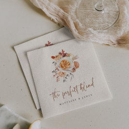 Boho Blommig Kaffe "Den Perfekta Blandningen" Bröl Pappersservett