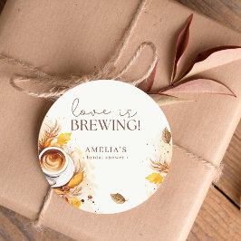 Boho Blommig Kaffe Kärlek är under Uppsegling Bröl Runt Klistermärke