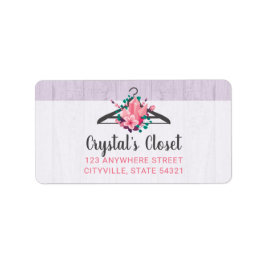 Boho Blommig Klädhängare Garderob Mode Boutique Adressetikett