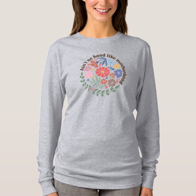 Boho blommig mamma moderskap. t shirt (Framsida)