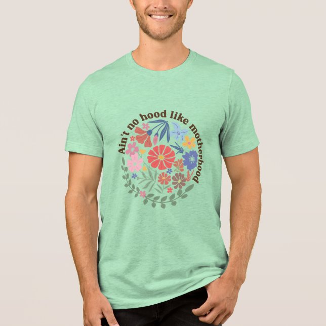 Boho blommig mamma moderskap. t shirt (Framsida)