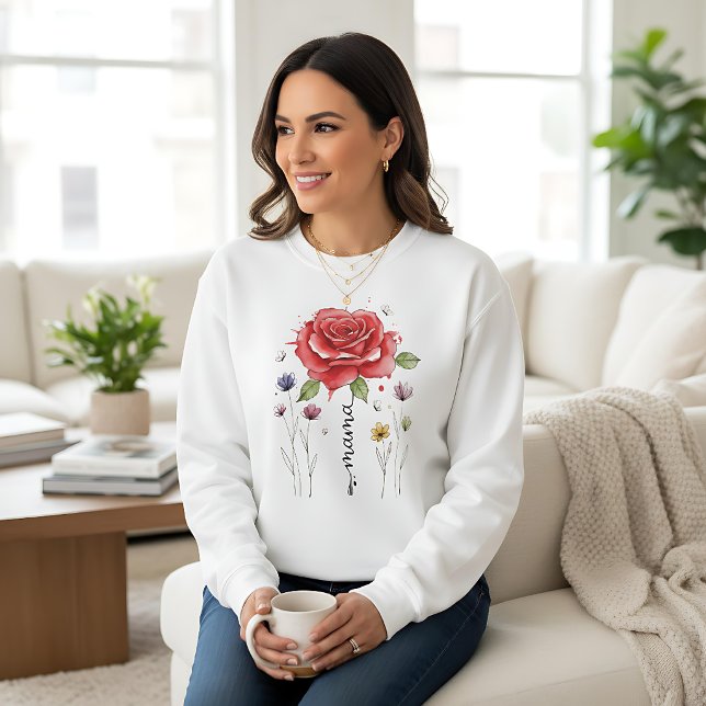 Boho Blommig Mamma Ros Blomma Mors Dag Present T Shirt (Skapare uppladdad)