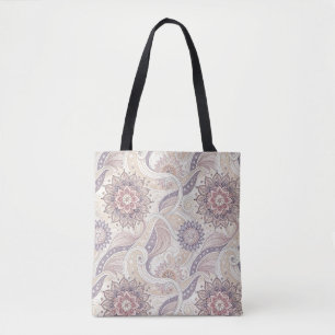 Boho Blommig Mandala Andlig Designmönster Tygkasse