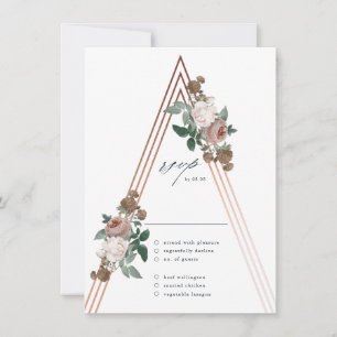 Boho Blommig Modern Elegant Bröllop Svarskort Inbjudningar