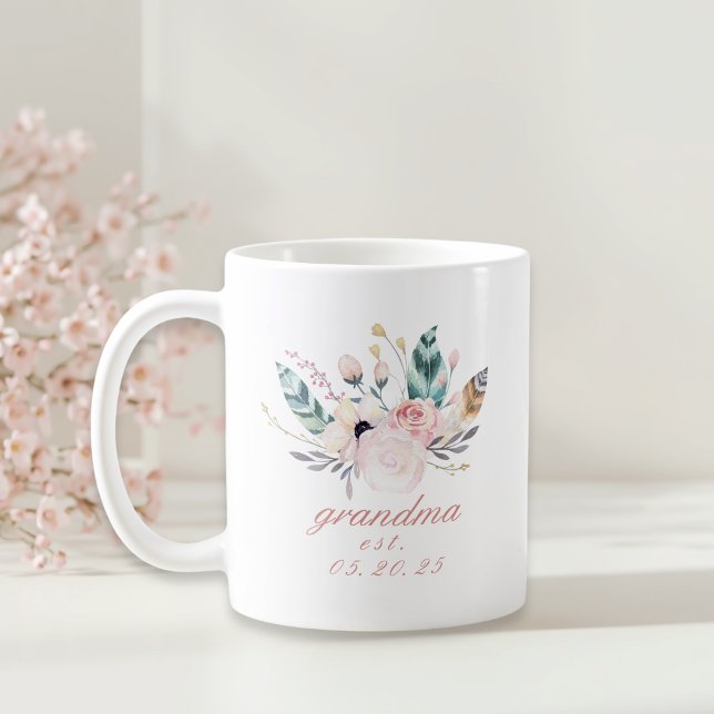 Boho Blommig Morsdagspresent Mormor Kaffemugg (Skapare uppladdad)