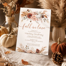 Boho Blommig Pumpa Höst Förälskelse Bröllopsdusch