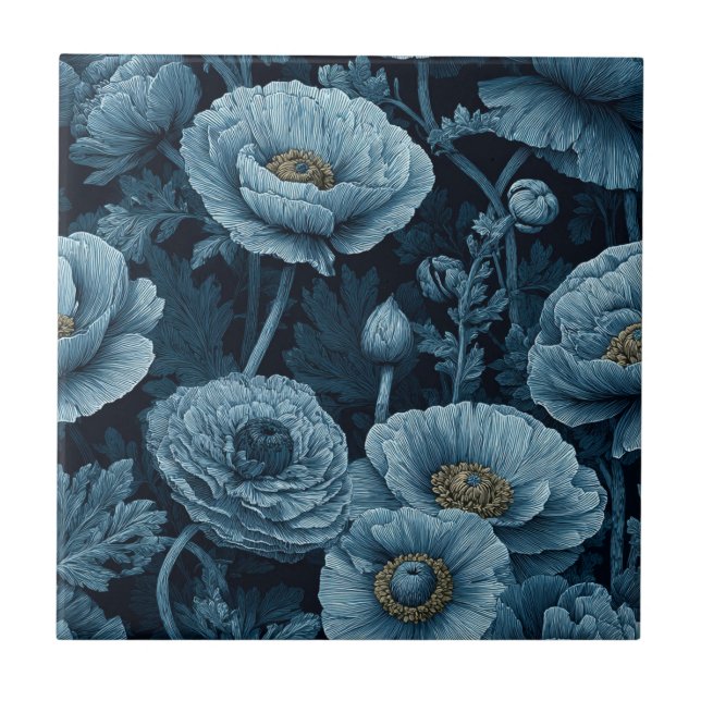Boho Blommig Ranunculus Kakelplattor För Hallvägga (Framsidan)