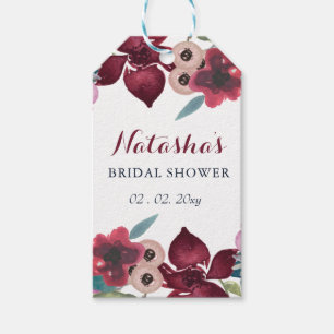 Boho Blommig Trädgård Bröllopsdusch Presentetikett