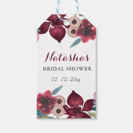 Boho Blommig Trädgård Bröllopsfest  Presentetikett