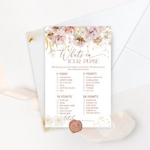 Boho blommig Vad har du i handväskan baby shower s