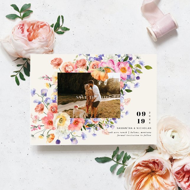 Boho Blommig | Vildblommofoto Spara Datum Datumet (Skapare uppladdad)