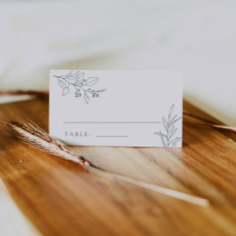 Boho blommiga salvia gröna platskort placeringskort