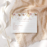 Boho blommigt Adress och önskemål möhippa Card<br><div class="desc">Matchningsobjekt för Boho blommigt-råd och önskemål möhippa-kort finns tillgängliga.</div>
