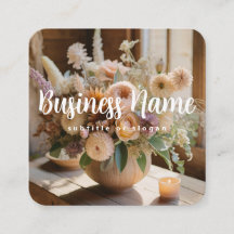 Boho blommigt | Aestesisk | Chic | Affärskort