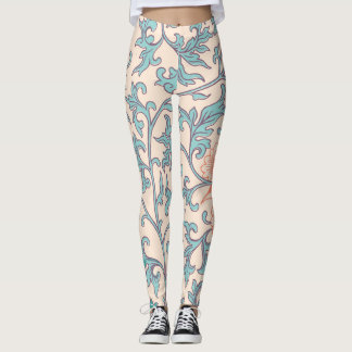 Boho blommigt, asian boho stil leggings