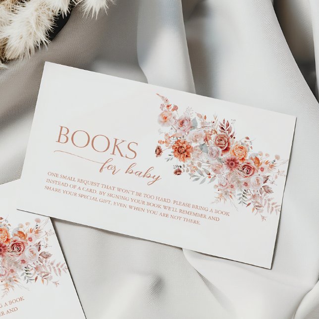 Boho Blommigt Baby Brunch Bokar för Baby Tilläggskort (Skapare uppladdad)