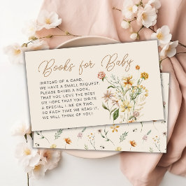 Boho Blommigt Baby Shower Bok Request Card Tilläggskort