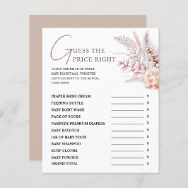 Boho Blommigt Baby Shower gissar den Prisa Högerna