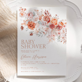Boho Blommigt Baby Shower-inbjudan Inbjudningar