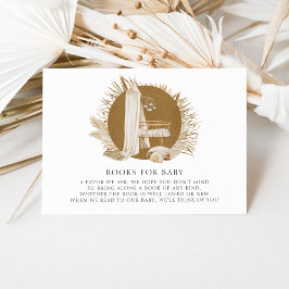 Boho Blommigt Baby Shower tar en Bok Tilläggskort