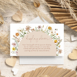 Boho Blommigt Baby Shower Visning Shower Tilläggskort
