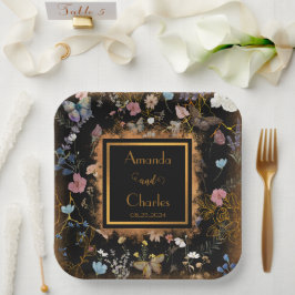 Boho Blommigt Black Butterfly Garden Wedding