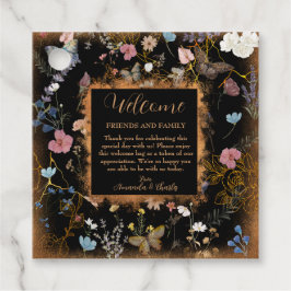 Boho Blommigt Black Butterfly Garden Wedding Gåvor Etiketter