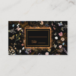Boho Blommigt Black Butterfly Garden Wedding Placeringskort