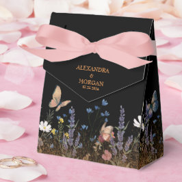 Boho Blommigt Black Butterfly Garden Wedding Presentaskar