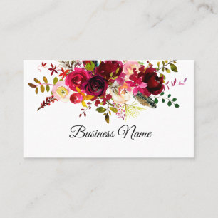 boho-blommigt, blommigt-affärskort visitkort