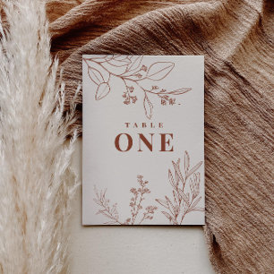 Boho Blommigt Bordsnummer