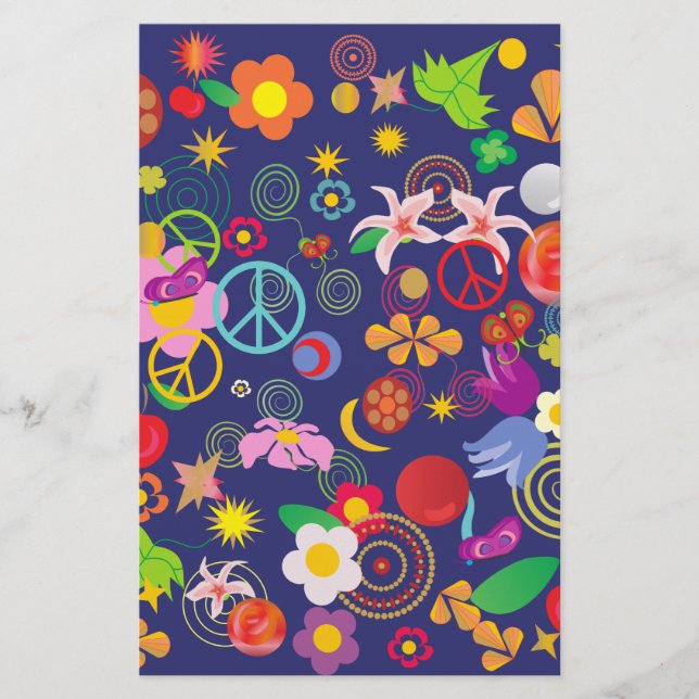 Boho blommigt brevpapper (Framsida)