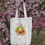 Boho blommigt bridesmaid namn tygkasse<br><div class="desc">Rustik bohemisk elegant calligraphy-skript blommigt som brudesmaid to the bag gift-gåva. Enkel att anpassa med din text!</div>