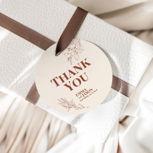 Boho Blommigt Bröllop Gift Märkres Gåvor Etiketter