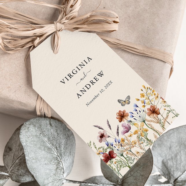 Boho Blommigt Bröllop Gift Märkres Presentetikett (Boho Floral Wedding Gift Tags
)