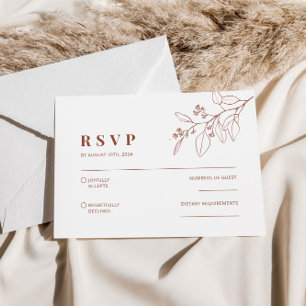 Boho Blommigt Bröllop OSA Card Anteckningskort