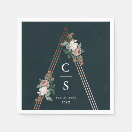 Boho Blommigt Bröllop Pappersservett