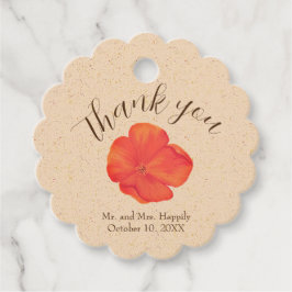 Boho Blommigt Bröllop Tack Gåvor Etiketter