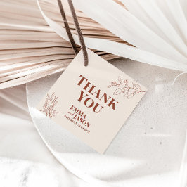 Boho Blommigt Bröllop Tack Gift Märkres Gåvor Etiketter