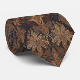 Boho Blommigt Brown Lila Bohemian Stil Neck Tie Slips
