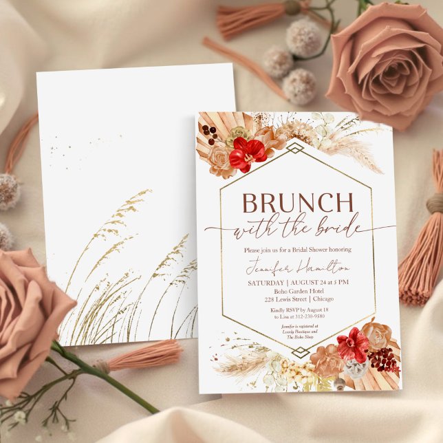 Boho Blommigt Brunch med Bride | MÖHIPPA Inbjudningar (Skapare uppladdad)