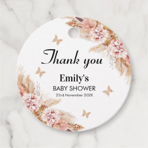  Boho Blommigt Butterfly Kisses Baby Shower Gåvor Etiketter