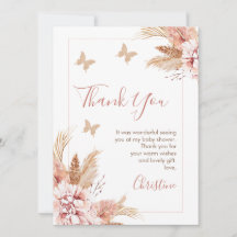 Boho Blommigt Butterfly Kisses Baby Shower Tack