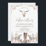 Boho Blommigt Cactus Rodeo 30års födelsedag-inbjud Inbjudningar<br><div class="desc">Boho Blommigt Cactus Rodeo 30års födelsedag Inbjudan Söt western eller rodeo Maded Flickans 30-födelsedagsinbjudan med en tjur- eller ko-skalle,  cowgirl boot,  some blommigt Arrangements with pampas gräs and cactus. Flickans westerna inbjudan till 30års födelsedag är perfekt för en födelsedagsfest i land stil.</div>