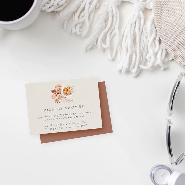 Boho Blommigt Coffee Möhippa Visning Shower Tilläggskort (Skapare uppladdad)