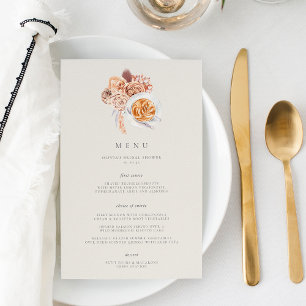 Boho Blommigt Coffee Theme Möhippa Brunch Menu