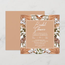 Boho Blommigt Cotton | Möhippa av torkade gräs Inbjudningar