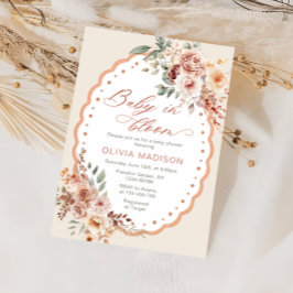 Boho Blommigt Cute Baby Shower Inbjudningar
