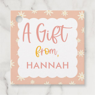 Boho Blommigt Daisy Birthday Gift Gåvor Etiketter